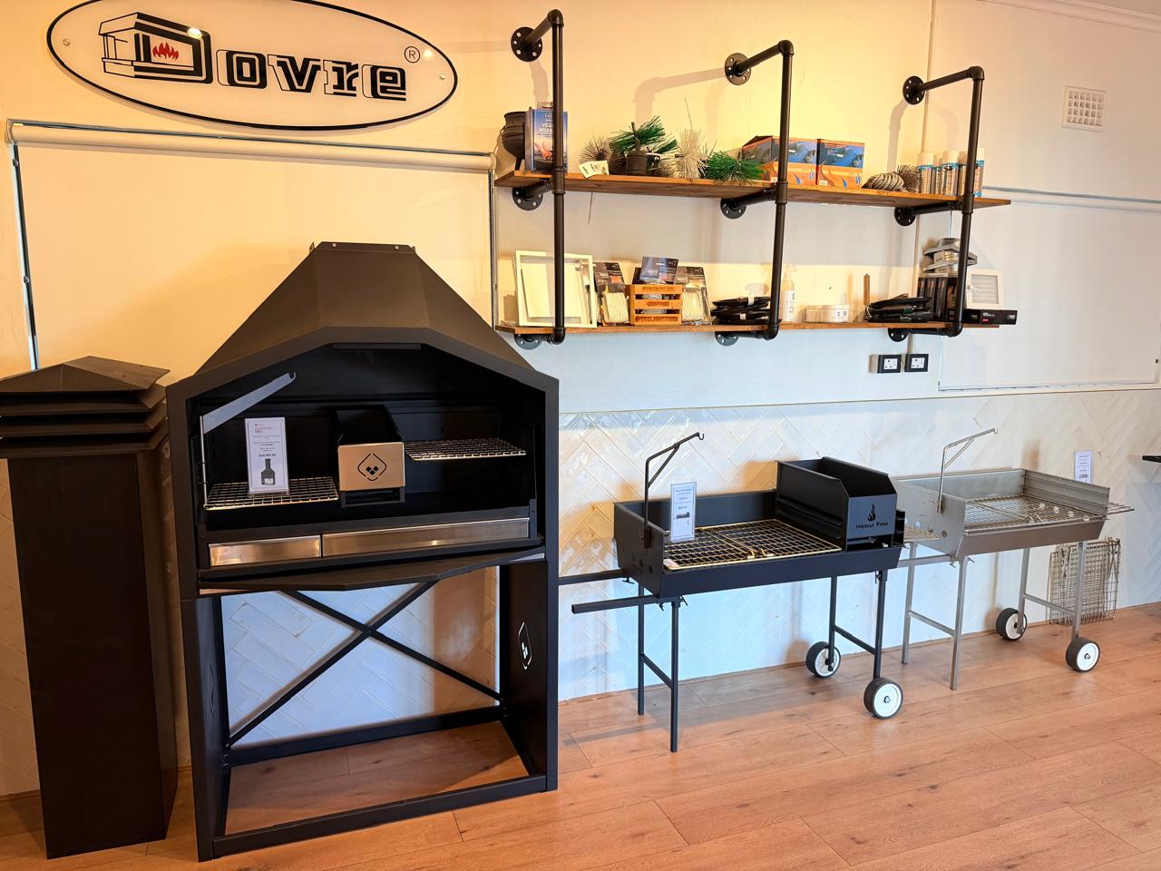 Hyper Fires Brackenfell showroom freestanding fireplace displays