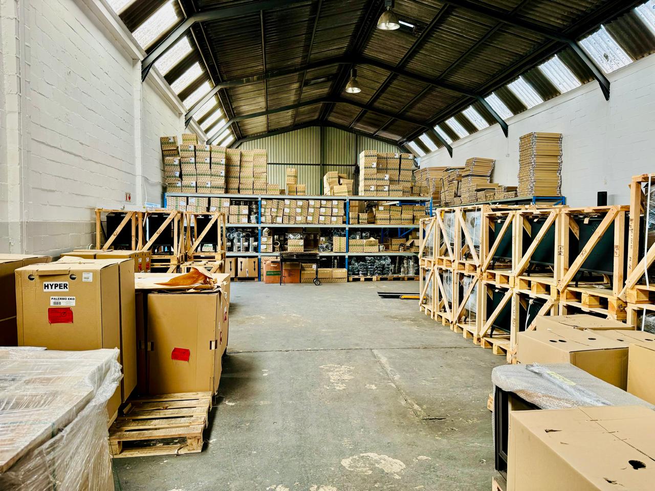 Hyper Fires warehouse storage rows