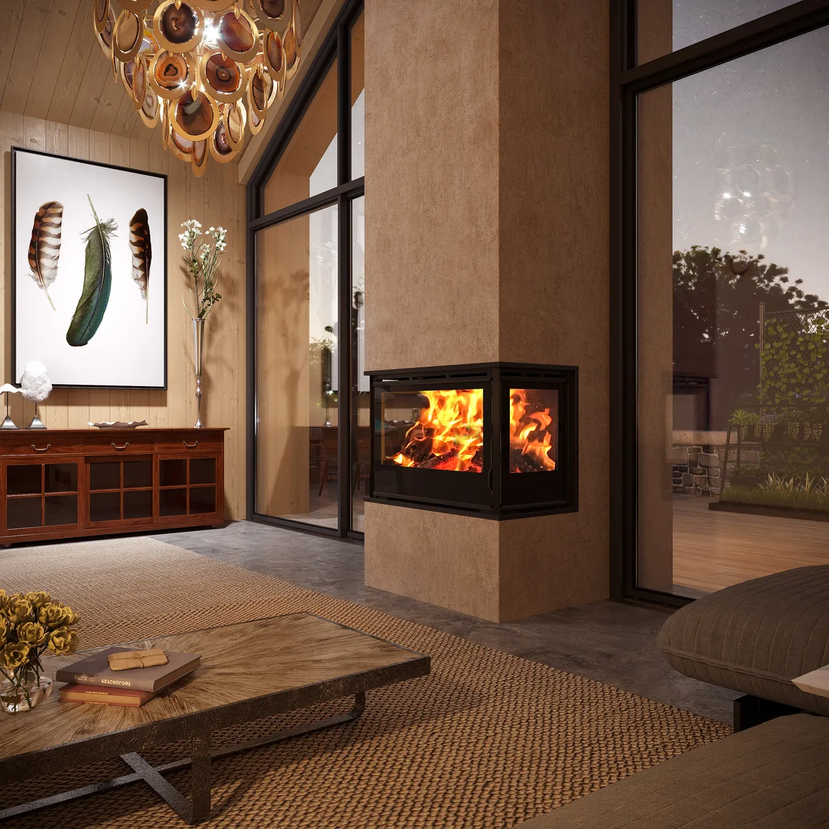 Carbel A85 slow-combustion fireplace