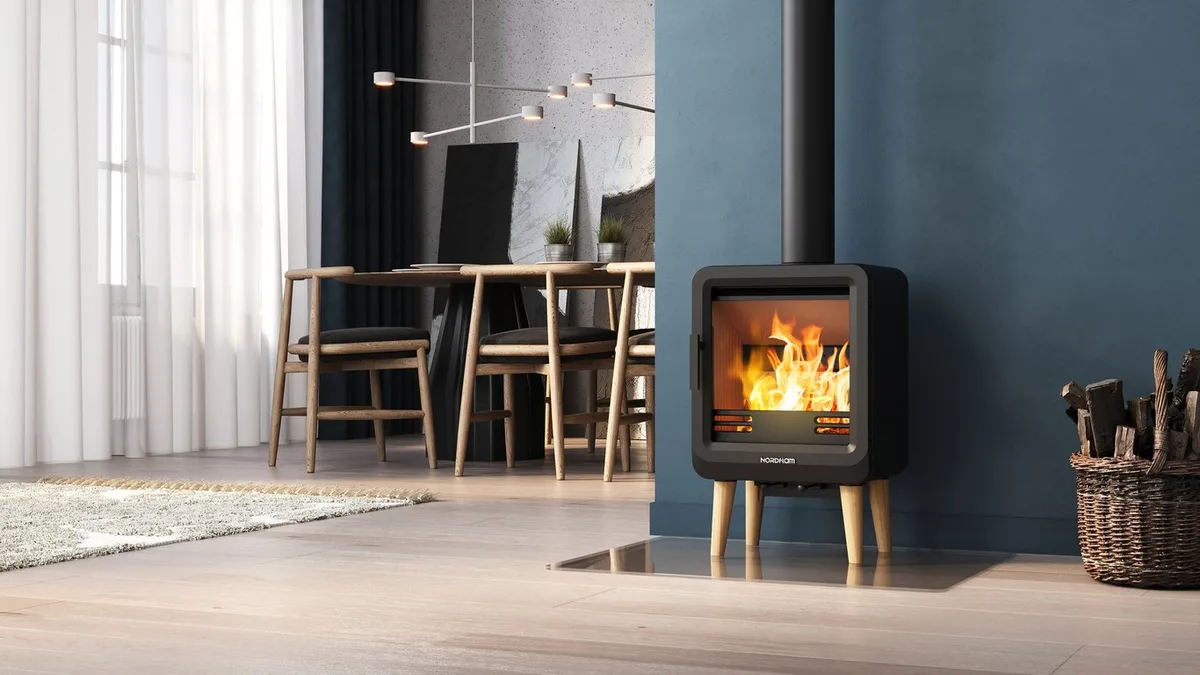 NORDflam Flam freestanding cast iron wood fireplace
