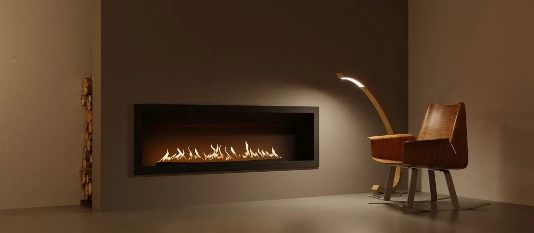 SAFIRE built-in flueless gas fireplace
