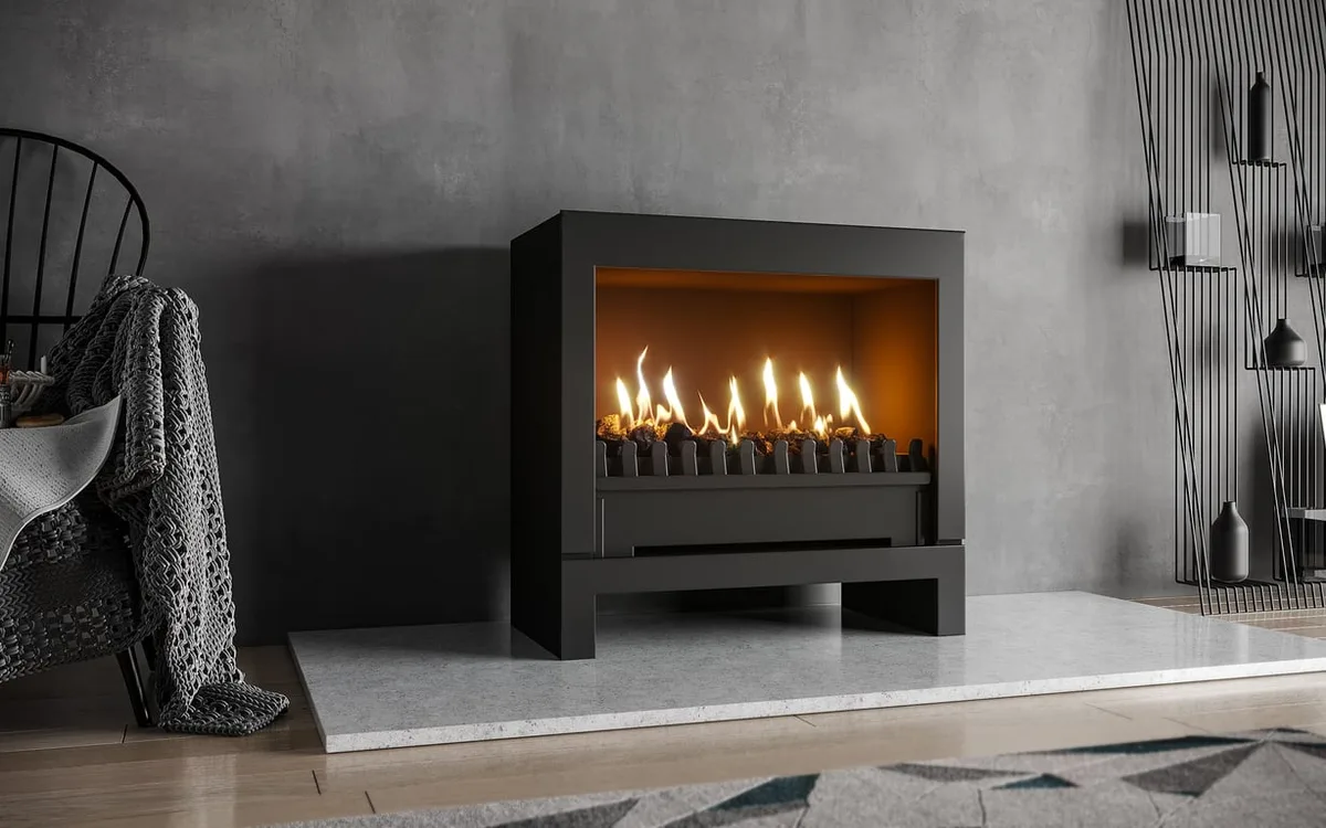 SAFIRE Baiona freestanding flueless gas fireplace
