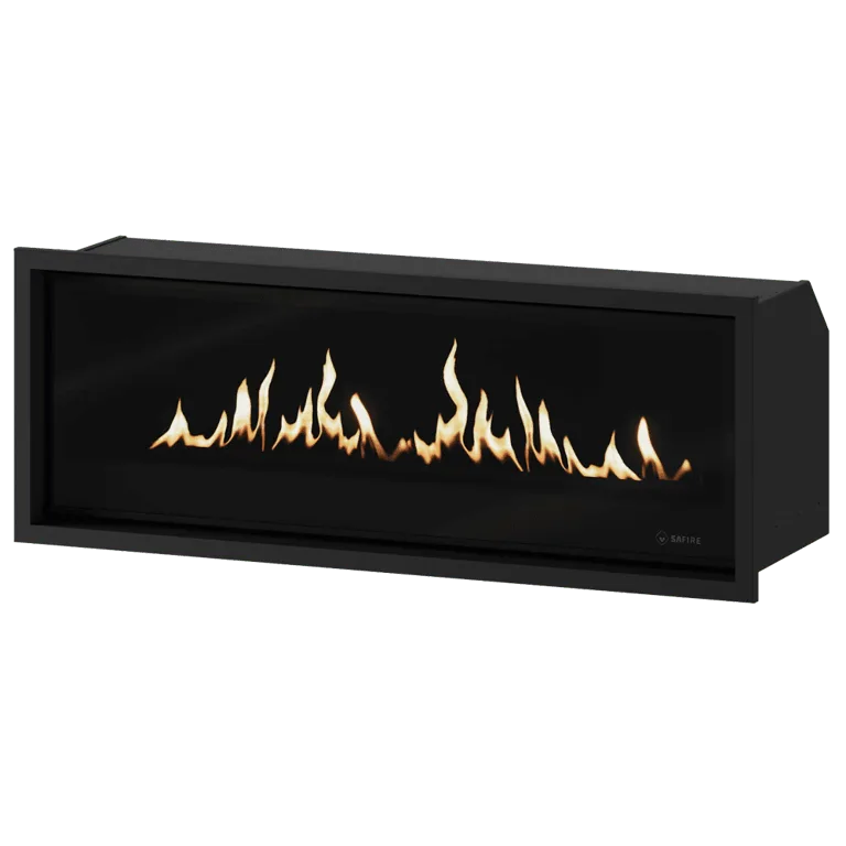 SAFIRE Pure View Horizon black flueless gas fireplace product view