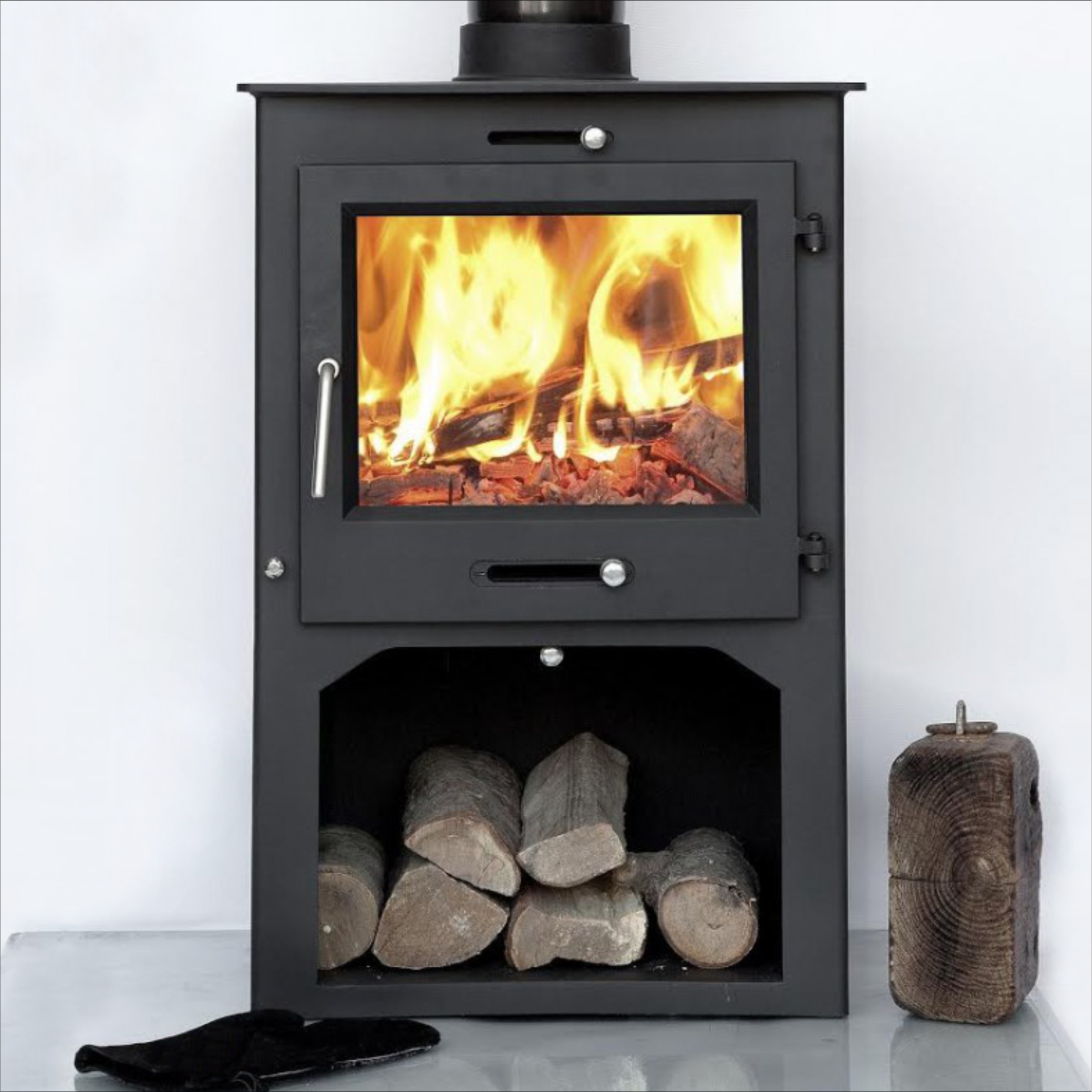 Northern Flame Azar 12kw log stand – Ecosy Design – multifuel closed combustion fireplace (2)2