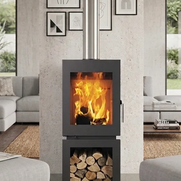 Carbel Maia Cube freestanding fireplace