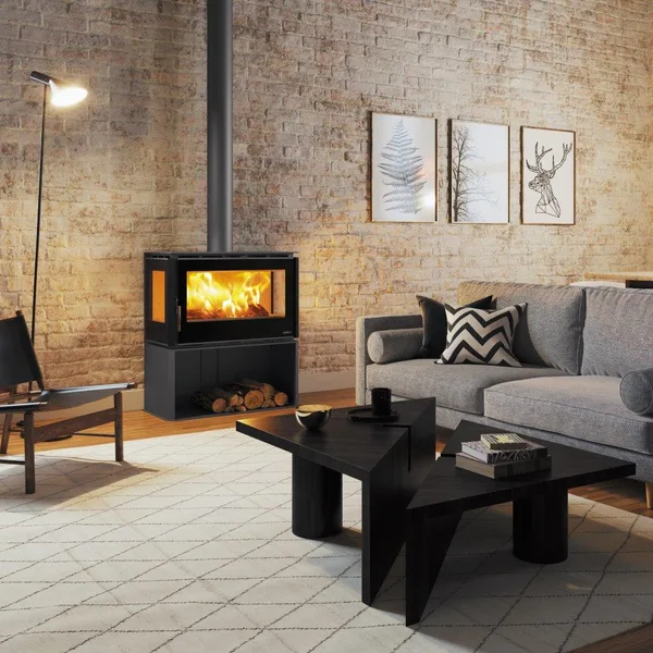 Carbel RA 3 Sided Fire With Base