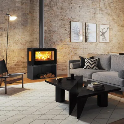 Carbel RA 3 Sided Fire With Base