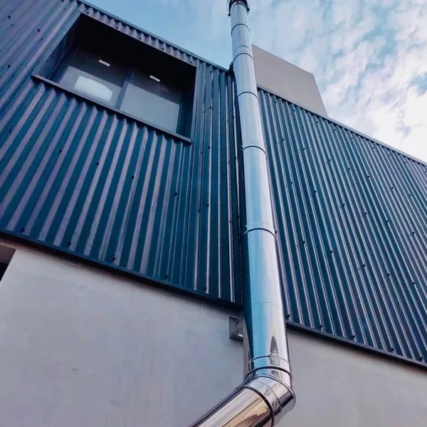 DINAK double wall 304 stainless steel flue section