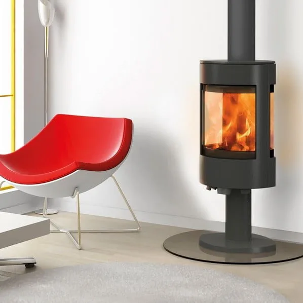 Dovre Astro Line 3 fireplace in a white lounge setting
