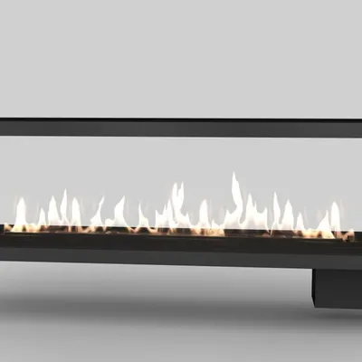 double sided firebox black