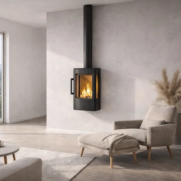 Wiking Miro 1 freestanding fireplace in a styled room