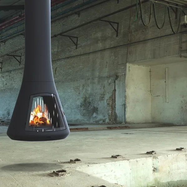 JC Bordelet Calista 917 double-sided suspended fireplace
