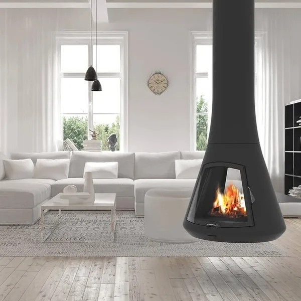 JC Bordelet Calista 917 double-sided suspended fireplace