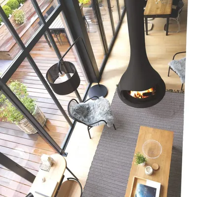 TATIANA 997 CENTRAL FIREPLACE SUSPENDED OPEN