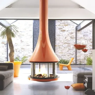 ZELIA 908 CENTRAL FIREPLACE SUSPENDED COLOUR