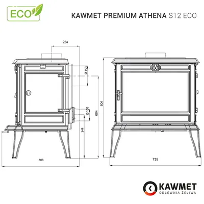 Wood burning stove KAWMET Premium ATHENA S12 ECO (57)-HYPERF-JONATHAN