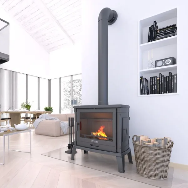 Nordflam Toria fireplace in a bright living room