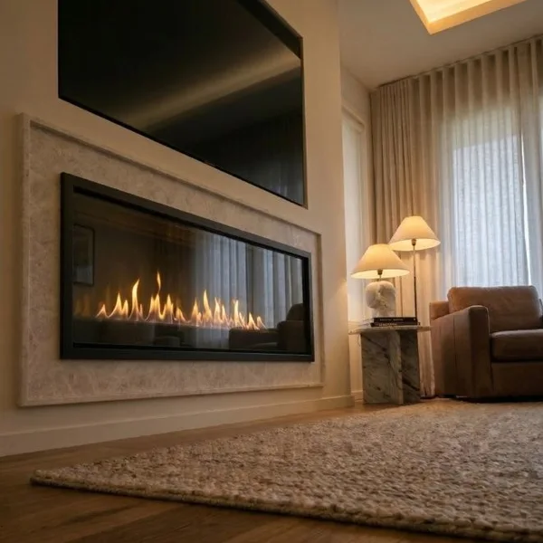 SAFIRE Pure View Horizon flueless gas fireplace