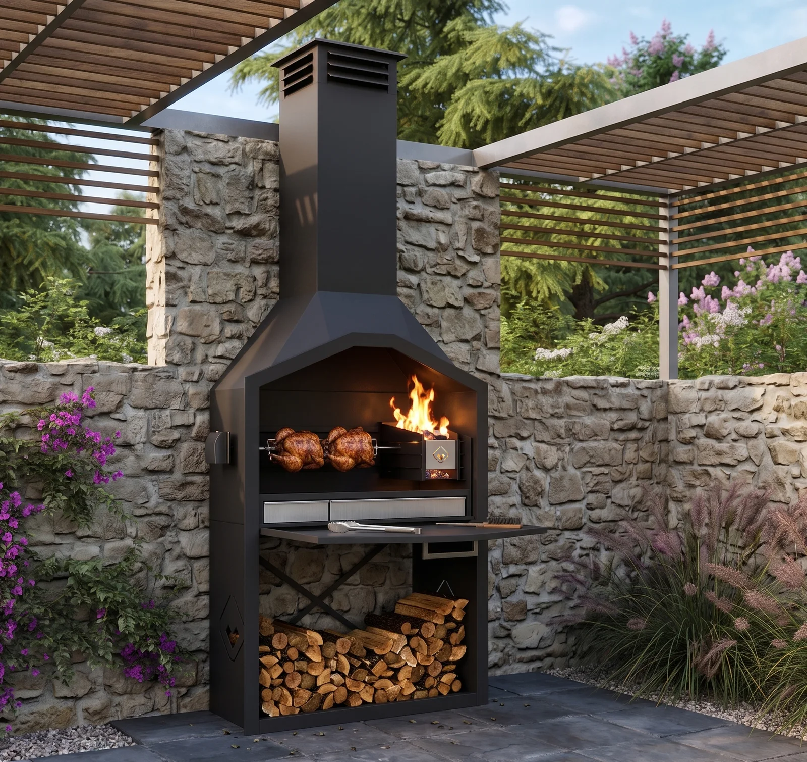 SAFIRE Wedgetail freestanding wood braai